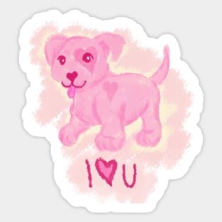 Pink Puppy Sticker